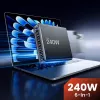 TECH-PROTECT DC240W-GAN Cargador de sobremesa de 6 puertos PD 240W / QC3.0 Negro