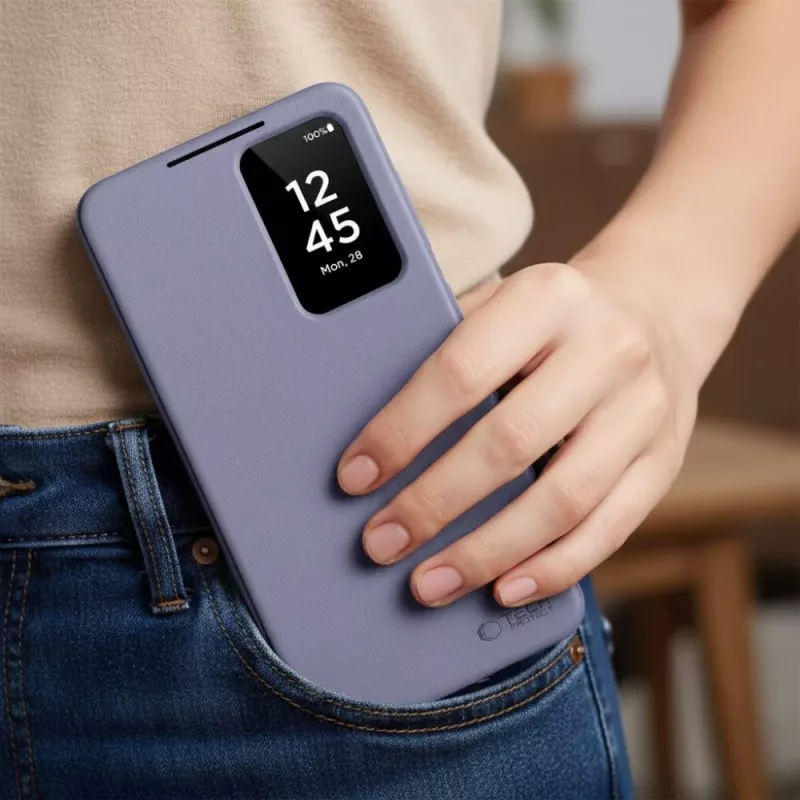 TECH-PROTECT Smart Wallet Funda para Samsung Galaxy A57 5G, Morado