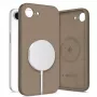 Tech-Protect Funda de silicona MagSafe para Apple iPhone 16E / 17E - Marrón chocolate