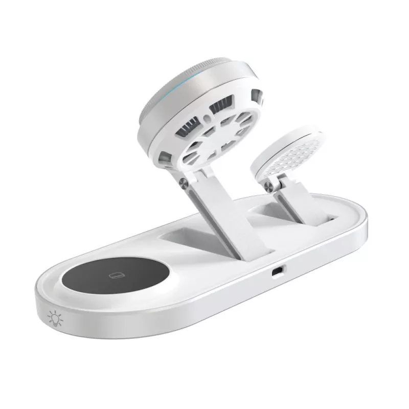 TECH-PROTECT A51 ARCTICBOOST Cargador inalámbrico magnético MagSafe 3 en 1 25W Qi2.2 Blanco