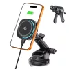 TECH-PROTECT V20 ARCTICBOOST Soporte magnético MagSafe para salpicadero y rejilla con cargador inalámbrico 25W Qi2.2 Negro