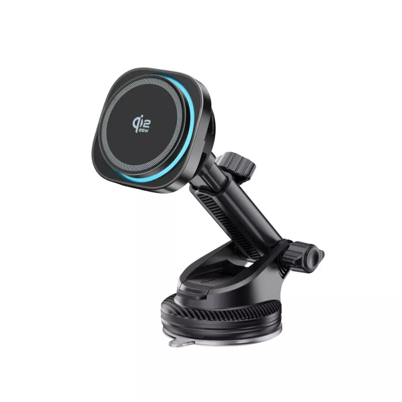 TECH-PROTECT V20 ARCTICBOOST Soporte magnético MagSafe para salpicadero y rejilla con cargador inalámbrico 25W Qi2.2 Negro
