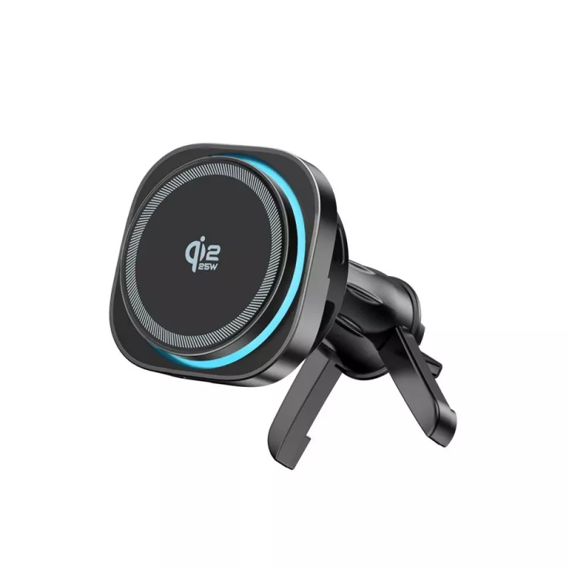 TECH-PROTECT V20 ARCTICBOOST Soporte magnético MagSafe para salpicadero y rejilla con cargador inalámbrico 25W Qi2.2 Negro