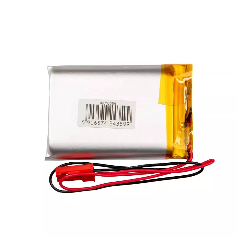 Akyga AKY0664 LP103451 Batería Li-Po 3,7 V 1850 mAh, PCM, JST 2,54 2 polos, 150 mm