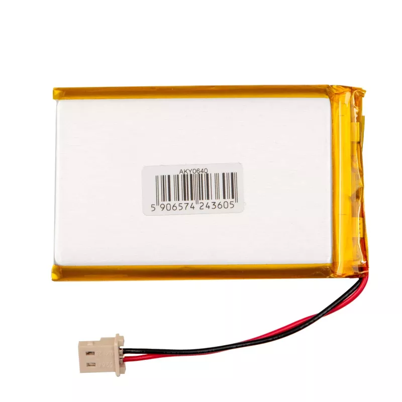 Akyga AKY0640 LP674261 Batería Li-Po 3,7 V 2000 mAh, PCM, Molex 5264 2 polos, 50 mm