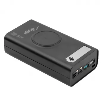 Akyga AK-BC-05 Carcasa de powerbank 37000 mAh, 12x 18650, 22.5W, Qi, USB-C, 2x USB-A, Lightning