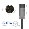 Akyga AK-EV-22 cargador para bicicleta eléctrica para baterías de litio de 60 V (16S), 67,2 V, 2 A, 135 W, conector hembra GX16 12 mm, 1,2 m