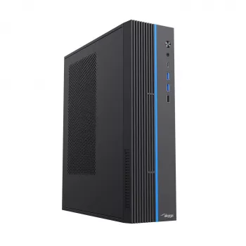 Akyga AK-302-01BL caja para PC SFF, Micro-ATX / Mini-ITX, USB-C + 2x USB 3.0 + USB 2.0, sin fuente de alimentación, negro