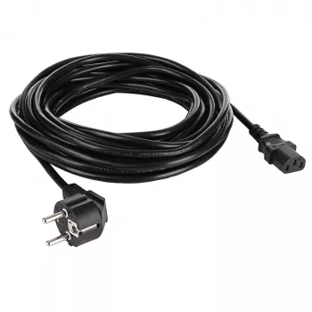 Akyga AK-PC-05S cable de alimentación, CEE 7/7 a IEC C13, cobre 3 x 1,5 mm², 5 m, negro