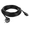 Akyga AK-PC-08S cable de alimentación CEE 7/7 (Schuko) a IEC C13, 3 x 1,5 mm² cobre, 10 m, negro