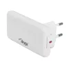 Akyga AK-CH-31 cargador USB GaN plano 65 W, USB-C PD + USB-A, blanco