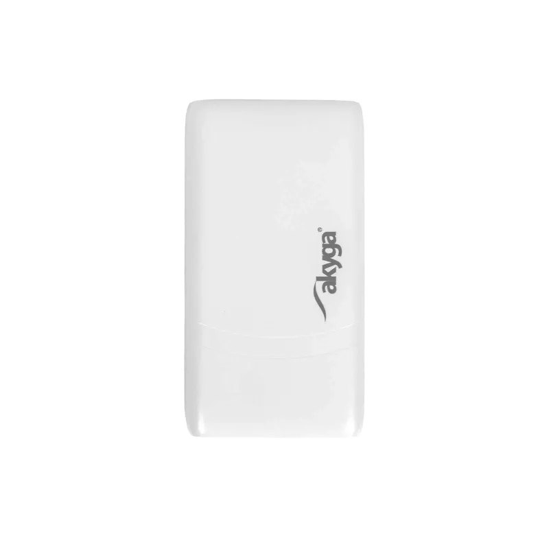 Akyga AK-CH-31 cargador USB GaN plano 65 W, USB-C PD + USB-A, blanco
