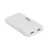 Akyga AK-CH-32 cargador USB-C GaN plano 65 W, 2 x USB-C PD, blanco