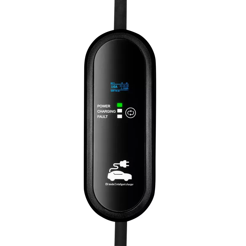 Akyga AK-EC-23 Cargador para vehículos eléctricos GB/T LCD monofásico 16A 3,8kW 5m
