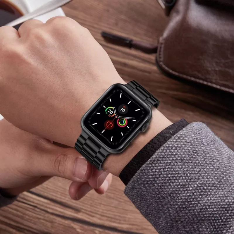 Tech-Protect pulsera de eslabones de acero inoxidable para Apple Watch 4/5/6/7/8/9/SE/Ultra 1/2 (42/44/45/49mm) Black