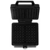 Adler AD 3088 gofrera para 2 gofres grandes, 1600 W (máx. 2000 W), placas antiadherentes, temperatura regulable, negra (AD 3088)