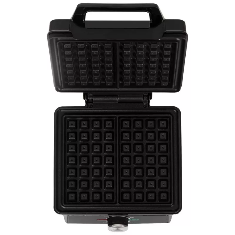 Adler AD 3088 gofrera para 2 gofres grandes, 1600 W (máx. 2000 W), placas antiadherentes, temperatura regulable, negra (AD 3088)