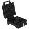 Adler AD 3088 gofrera para 2 gofres grandes, 1600 W (máx. 2000 W), placas antiadherentes, temperatura regulable, negra (AD 3088)