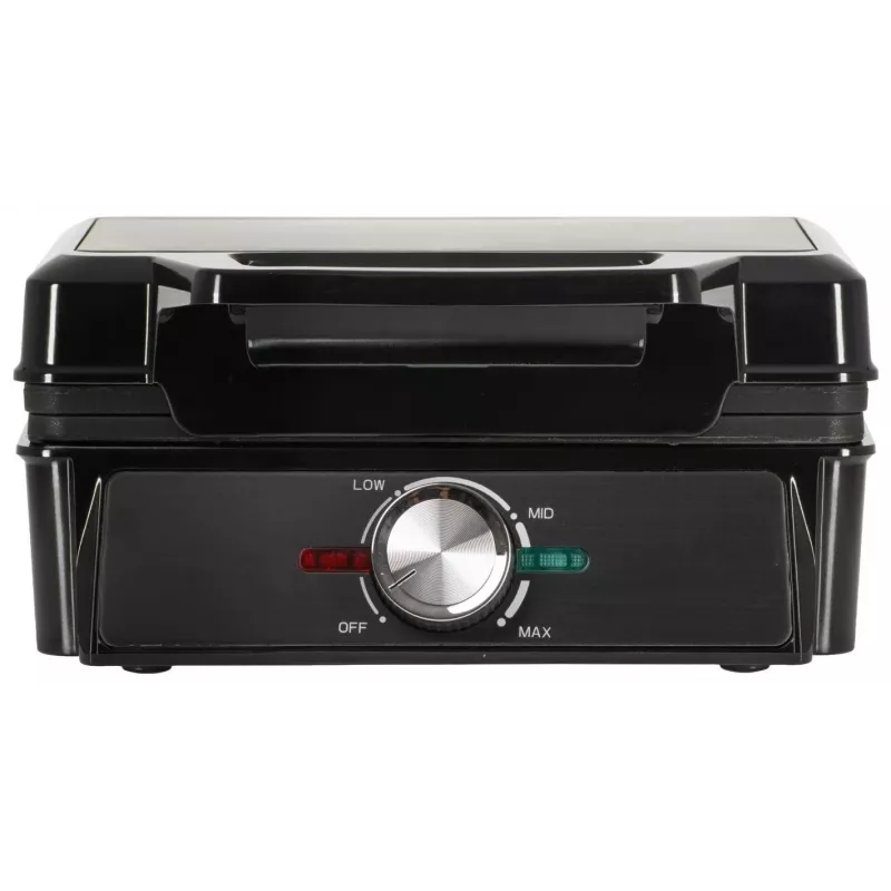 Adler AD 3088 gofrera para 2 gofres grandes, 1600 W (máx. 2000 W), placas antiadherentes, temperatura regulable, negra (AD 3088)