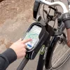 Vayox VA0450 Bolsa de cuadro para bicicleta con dos bolsillos y compartimento para móvil, negro
