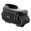 Vayox VA0450 Bolsa de cuadro para bicicleta con dos bolsillos y compartimento para móvil, negro