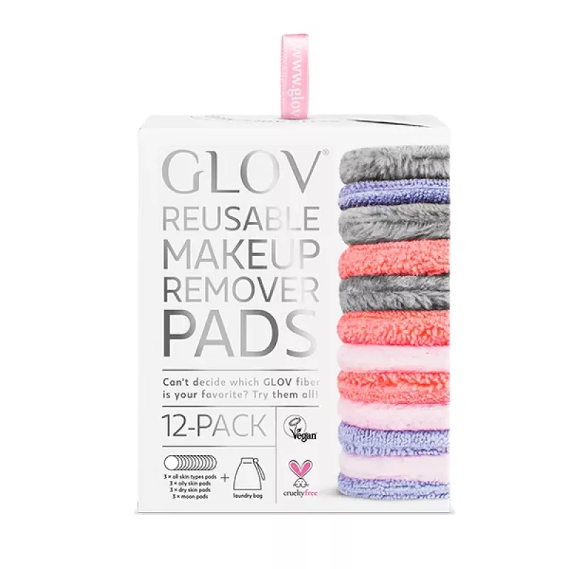 GLOV SET Starter discos para piel grasa + discos para todo tipo de piel + discos para piel seca + Moon Pads kit de desmaquillaje reutilizable