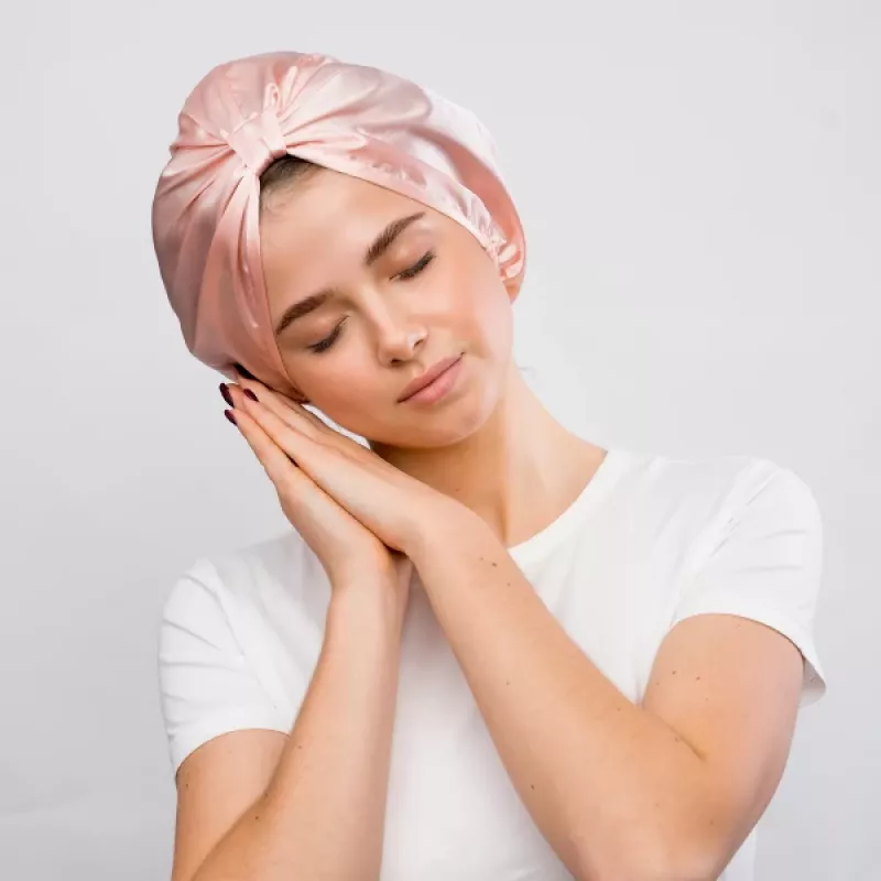 GLOV gorro de satén para el pelo para cabello rizado y peinado - antifrizz, reduce la fricción, rosa