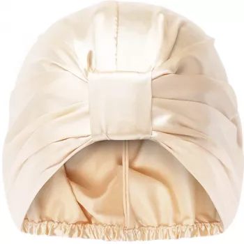 GLOV gorro de satén para el pelo para cabello rizado y peinado - antifrizz, champán