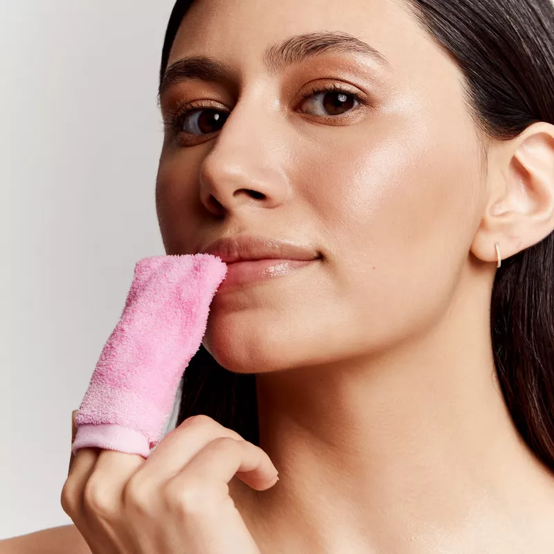 GLOV Scrubex Lip Exfoliating Mitt - pack de 2 | Exfoliante de labios suave de microfibra para unos labios sedosos