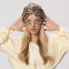 GLOV Gorro de dormir de satén de doble capa estampado leopardo