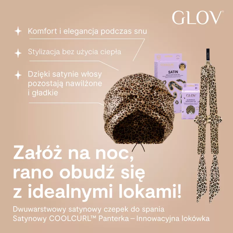 GLOV Gorro de dormir de satén de doble capa estampado leopardo