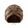 GLOV Gorro de dormir de satén de doble capa estampado leopardo
