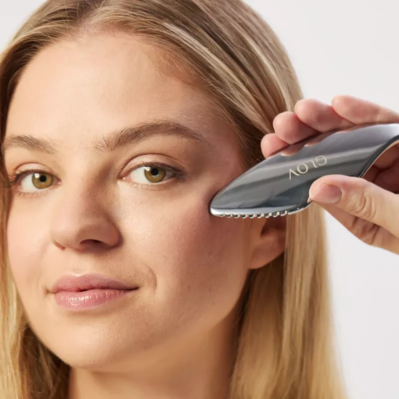 GLOV_SET Face Architecture masajeador Gua Sha Modern + guante desmaquillante y limpiador