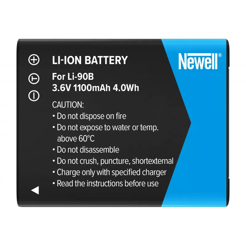 Newell batería de repuesto LI-90B para Olympus