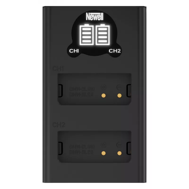 Newell cargador DL-USB-C de doble canal para baterías DMW-BLG10 para Panasonic