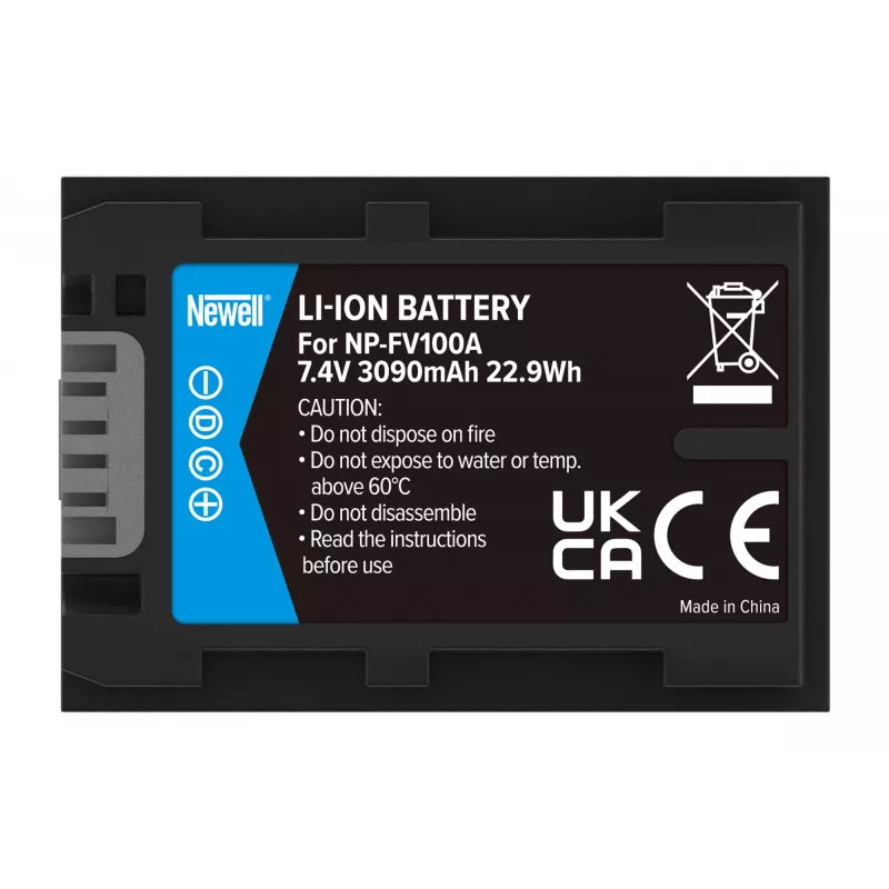 Newell batería de repuesto para Sony NP-FV100A, 3900mAh, 7,2V, Li-Ion, negro