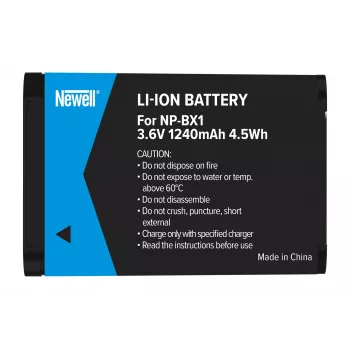 Newell batería de repuesto para Sony NP-BX1, 1000mAh, Li-Ion, negro