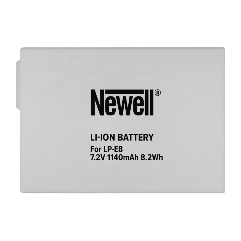 Batería de repuesto Newell para Canon LP-E8 (1120mAh, 7,4V, Li-Ion)