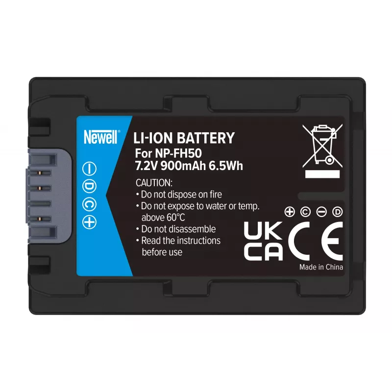 Batería de repuesto Newell para Sony NP-FH50 (1000mAh, 7,2V, Li-Ion)