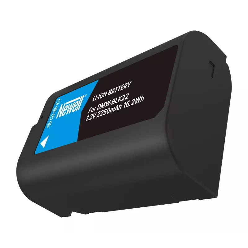 Batería de repuesto Newell DMW-BLK22 para cámaras Panasonic Lumix, 2200mAh, 7,2V, Li-Ion, Negro