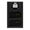 Cargador USB-C de doble canal Newell DL-USB-C para batería Panasonic DMW-BLK22 Negro
