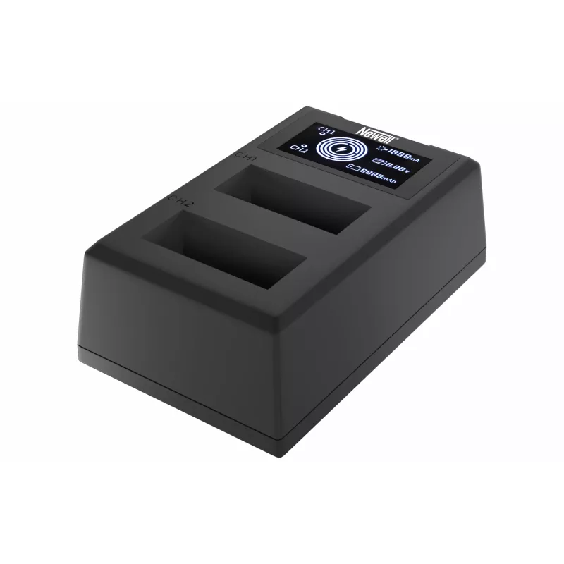 Cargador FDL-USB-C de doble canal Newell para baterías Canon LP-E12