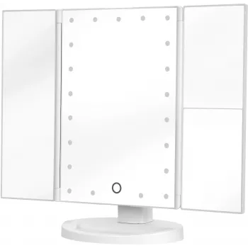 Humanas HS-ML04 Espejo de maquillaje LED con iluminación - blanco
