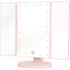 Humanas HS-ML04 Espejo de maquillaje LED con iluminación - rosa