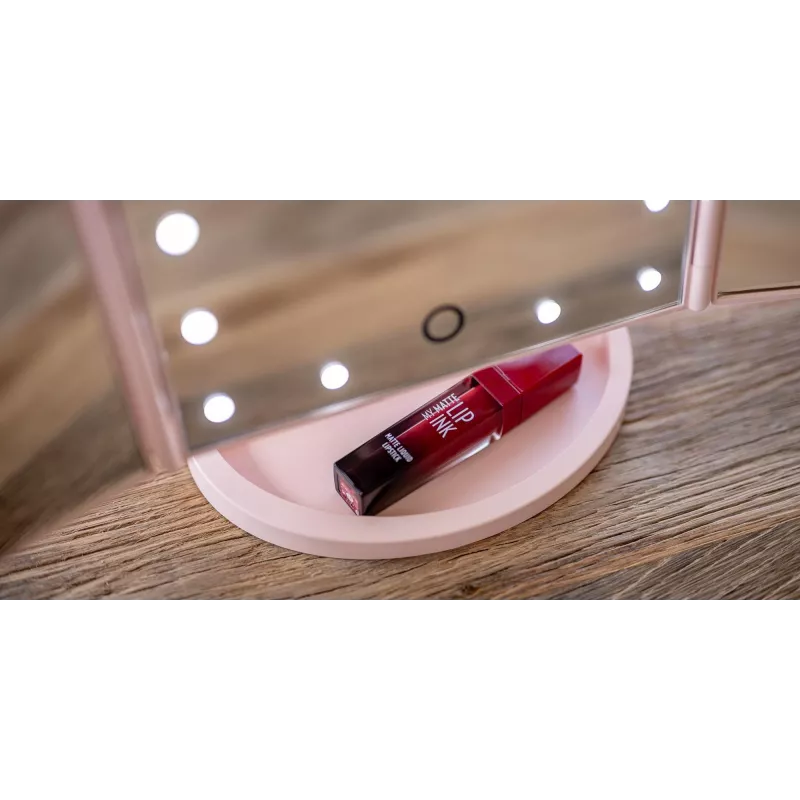 Humanas HS-ML04 Espejo de maquillaje LED con iluminación - rosa