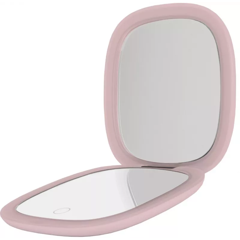 Humanas HS-PM01 Espejo de cosmética con iluminación LED - rosa
