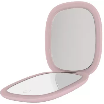 Humanas HS-PM01 Espejo de cosmética con iluminación LED - rosa