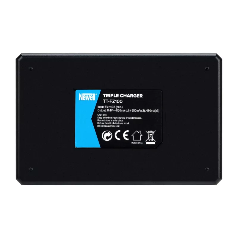 Newell TT-USB-C Cargador de batería de triple canal para Sony NP-FZ100