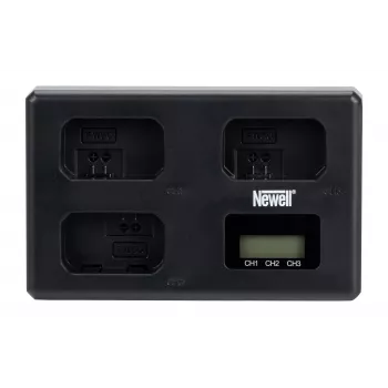Newell TT-USB-C Cargador de triple canal para baterías Sony NP-FW50