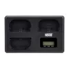 Newell TT-USB-C Cargador de triple canal para baterías Canon LP-E6